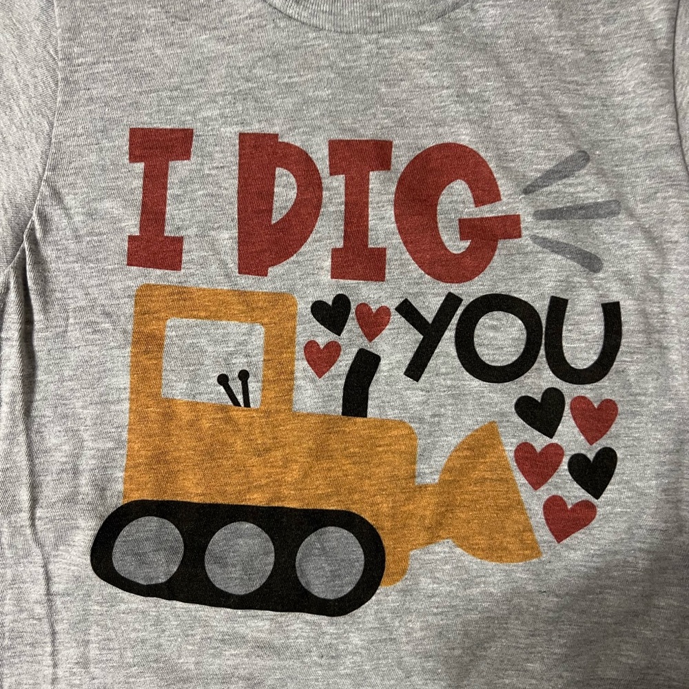 Kids Valentine’s “I dig you” t-shirt